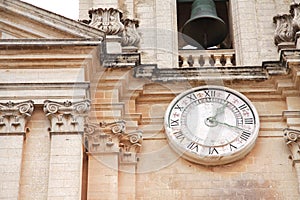 Church bell and clock