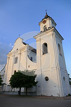 Church with bell tower Drohiczyn Poland