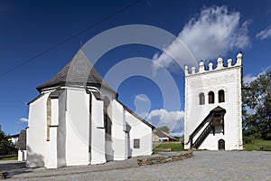 Church and bell tower in Strazky near Spiska Bela, Slovakia