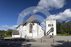 Church and bell tower in Strazky near Spiska Bela, Slovakia