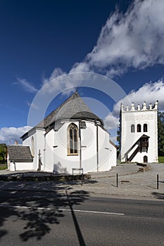 Church and bell tower in Strazky near Spiska Bela, Slovakia