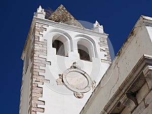 Church bell tower in the town of Estremoz, Portugal