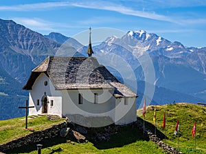 A church of Bettmeralp, Switzerland photo