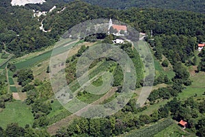 Church of Birth of Virgin Mary in Sveta Marija pod Okicem, Croatia