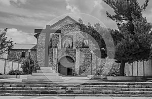 Church in black and white