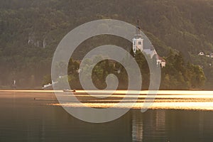 Church on Bled island photo