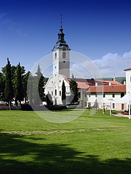 Iglesia de bendecido virgen sobre el en  Croacia 