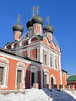 The church of the Bogolyubsky Icon of the Mother of God built in 1684-1685 in the Vysoko-Petrovsky monastery