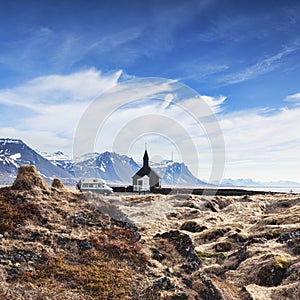 Church at Budir Snaefell Peninsula West Iceland