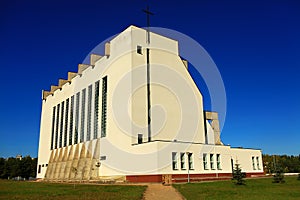 Church building nature blue sky