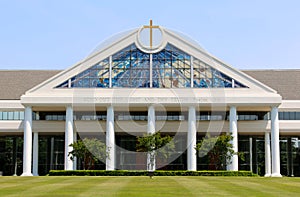 Church Building with Stunning Glass Window