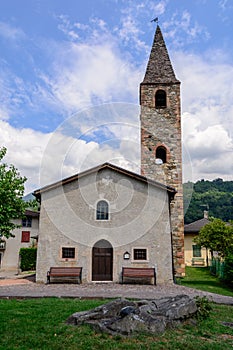 church on the Caldonazzo lake , Italy