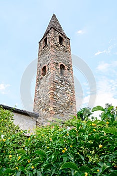 Church on the Caldonazzo lake , Italy