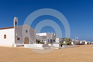 Church of Caleta del Sebo on isla Graciosa, Canary islands, Spain