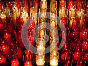 Church candles forming a cross