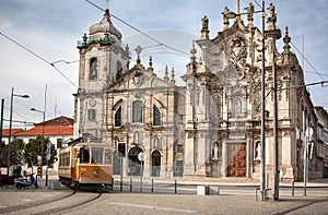 Church of the Carmelites decorated in Azulejos in Porto, Portugal