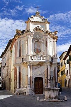 Church Casa del Cavallo in historic centre of Siena, Tuscany, Italy