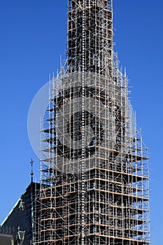 Church cathedral scaffolding