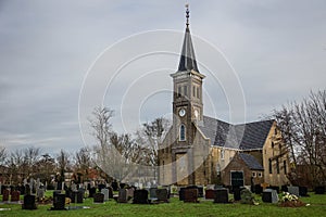 Church and Cemetery in Holland