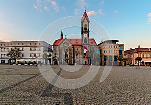 The church in the central square of Tarnowskie Gory