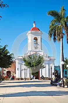 Church in the Cespedes square of Trinidad