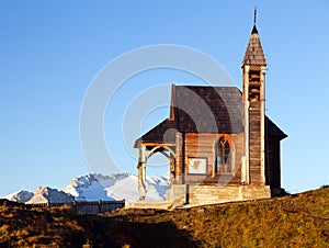 Church or chapel on Col di Lana and Mount Marmolada photo