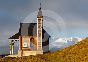 Church or chapel on Col di Lana and Mount Marmolada photo