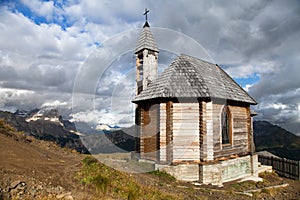 Church or chapel on the mountain top Col di Lana photo