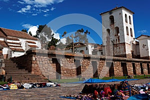 Church of Chinchero in Cuzco area in Peru photo