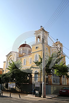 Church in Chios Island, in a sunny day in Greece
