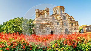 Church of Christ Pantocrator in Nessebar ancient city. Nesebar, Nesebr is a UNESCO World Heritage Site. An ancient Byzantine