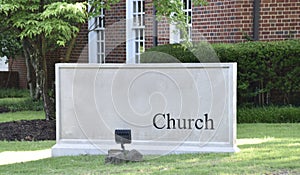 Church for Christian Worship Services Sign