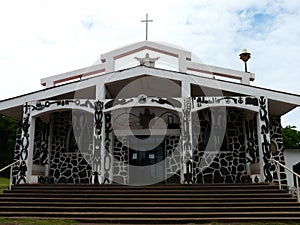 Church in the city of Hanga Roa, Easter Island