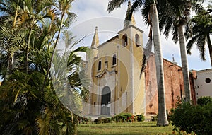 Church in the city of Merida, Mexico photo