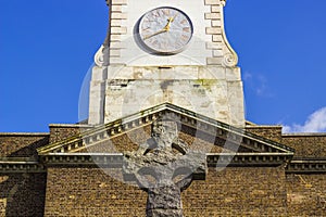 Church clock in Clapham common photo