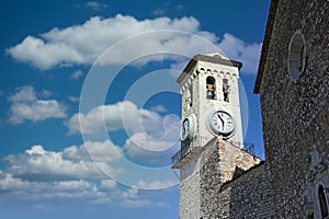 Church Clock tower in Cannes city