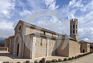 Church and clouds