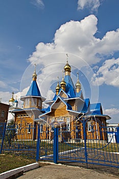 Church and clouds