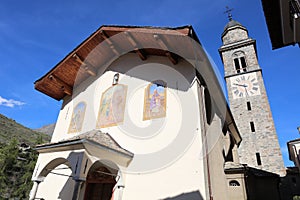 Church in Cogne. Val D'Aosta. Italy photo