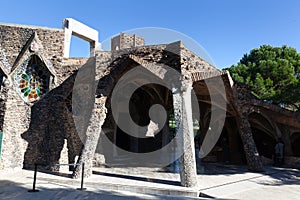 Church of Colonia Guell, Santa Coloma de Cervello, Spain photo