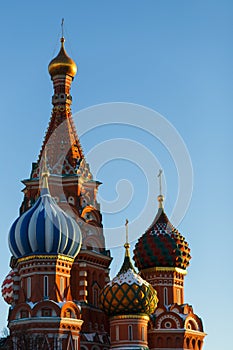 Church with colorful cupolas day