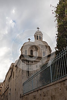 The Church  of the Condemnation on the Lions Gate Street in the old city of Jerusalem, in Israel