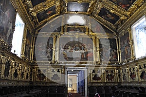Church and Convent Madre de Deus interior in Lisbon Portugal