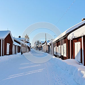 Church cottages in Gammelstad in Gammelstad Church Town