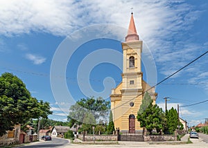 Church in countryside village Szomolya near Eger, Hungary