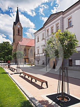 Church and County House in Dolny Kubin