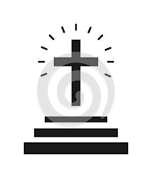 Church cross icon