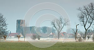 Church of Damme village in Belgium