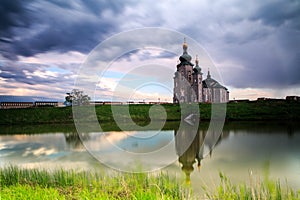 Church and dark Cloudy
