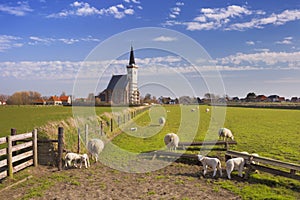 Church of Den Hoorn on Texel island in The Netherlands